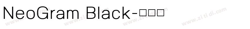 NeoGram Black字体转换